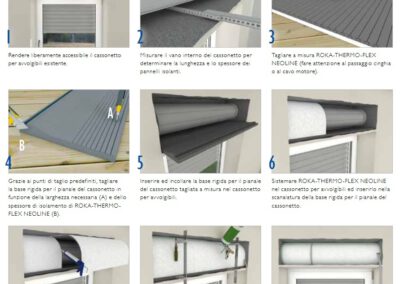 Fasi di montaggio per coibentazione cassonetti