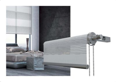 Patterned blackout roller blinds