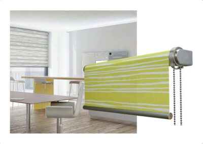 Modern striped patterned blackout roller blinds